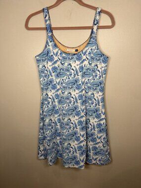 Cabana Life Charleston Sport Tank Dress Size Medium Paisley Stretch Vacation